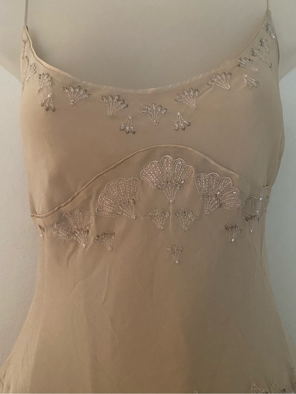 Vintage Jones New York Silk Embellished Slip Midi Dress - Picture 4 of 6
